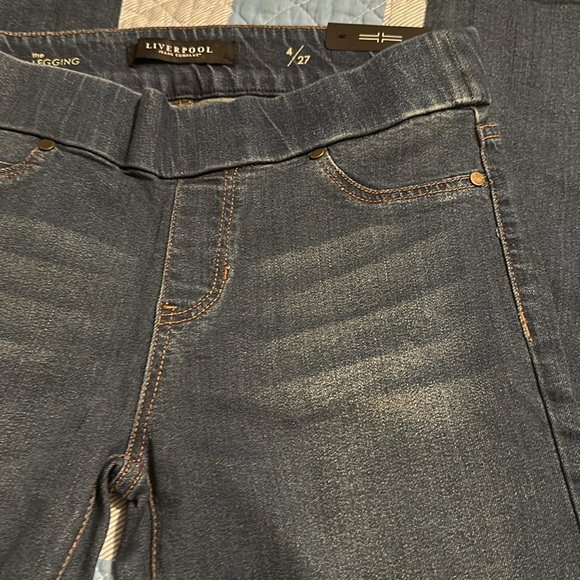 New Liverpool women’s denim leggings size 4/27 - Picture 9 of 14